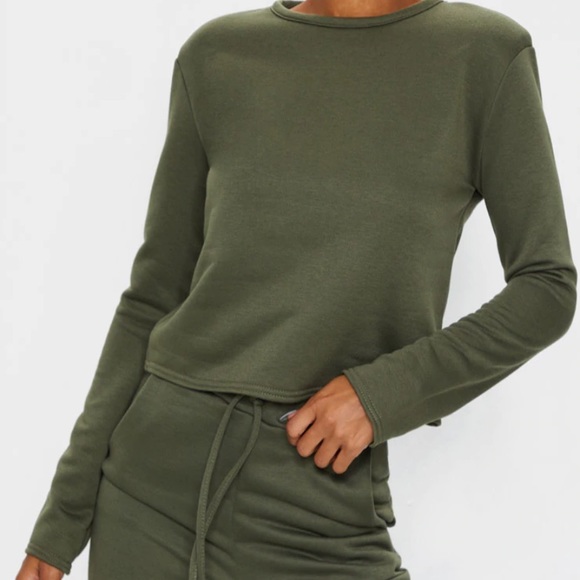 PrettyLittleThing Green Long Sleeve Shirt - Picture 4 of 5